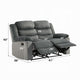 Lesy Manual Motion Recliner Loveseat Foam Fill | Gray Corduroy & Velvet