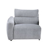 Falo Modular Power Motion Left Recliner Chair | Foam Light Gray Chenille