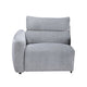 Falo Modular Power Motion Left Recliner Chair | Foam Light Gray Chenille