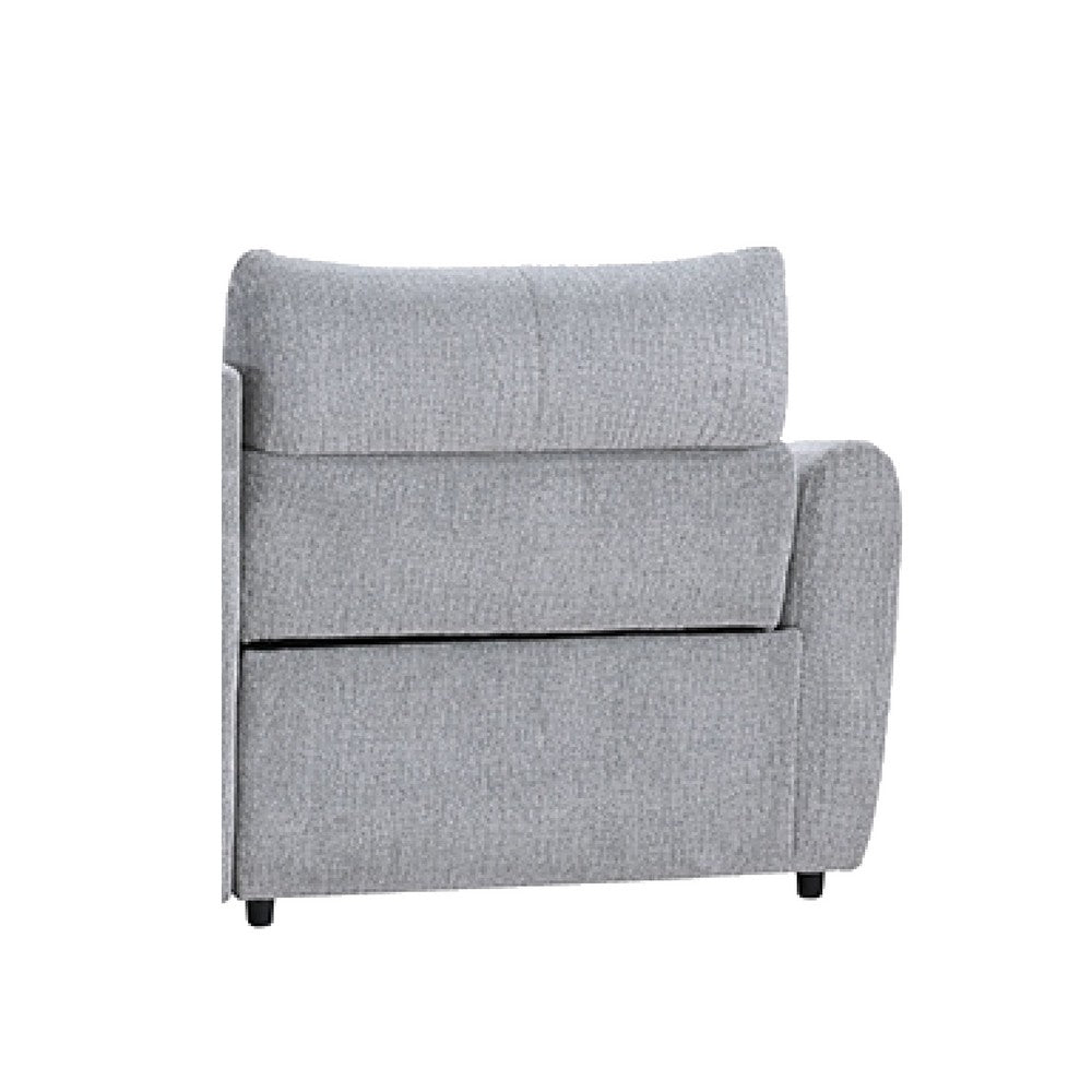 Falo Modular Power Motion Left Recliner Chair | Foam Light Gray Chenille