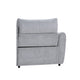 Falo Modular Power Motion Left Recliner Chair | Foam Light Gray Chenille