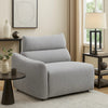 Falo Modular Power Motion Left Recliner Chair | Foam Light Gray Chenille