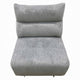 Falo Modular Power Motion Recliner Armless Chair | Light Gray Chenille