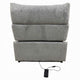 Falo Modular Power Motion Recliner Armless Chair | Light Gray Chenille