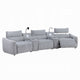 Falo Modular Power Motion Recliner Armless Chair | Light Gray Chenille