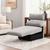 Falo Modular Power Motion Recliner Armless Chair | Light Gray Chenille