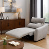 Falo Modular Power Motion Right Recliner Chair | Foam Light Gray Chenille