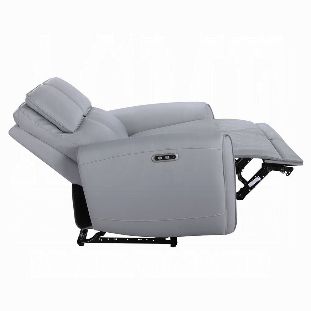 Jero Power Motion Recliner Sofa | 2 Seater | USB Port | Gray Faux Leather