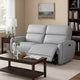 Jero Power Motion Recliner Sofa | 2 Seater | USB Port | Gray Faux Leather