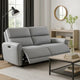 Jero Power Motion Recliner Sofa | 2 Seater | USB Port | Gray Faux Leather