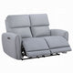 Jero Power Motion Recliner Loveseat | USB Port | Light Gray Faux Leather