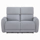 Jero Power Motion Recliner Loveseat | USB Port | Light Gray Faux Leather