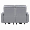 Jero Power Motion Recliner Loveseat | USB Port | Light Gray Faux Leather