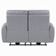 Jero Power Motion Recliner Loveseat | USB Port | Light Gray Faux Leather
