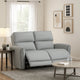 Jero Power Motion Recliner Loveseat | USB Port | Light Gray Faux Leather