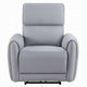 Jero Power Motion Recliner Armchair with USB Port | Light Gray Faux Leather