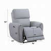 Jero Power Motion Recliner Armchair with USB Port | Light Gray Faux Leather