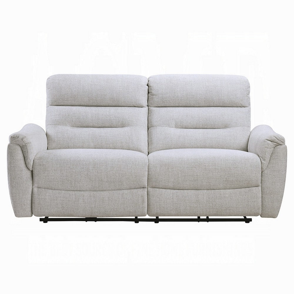 Tres Power Motion Recliner Sofa with USB Port | 2 Seater | Gray Chenille