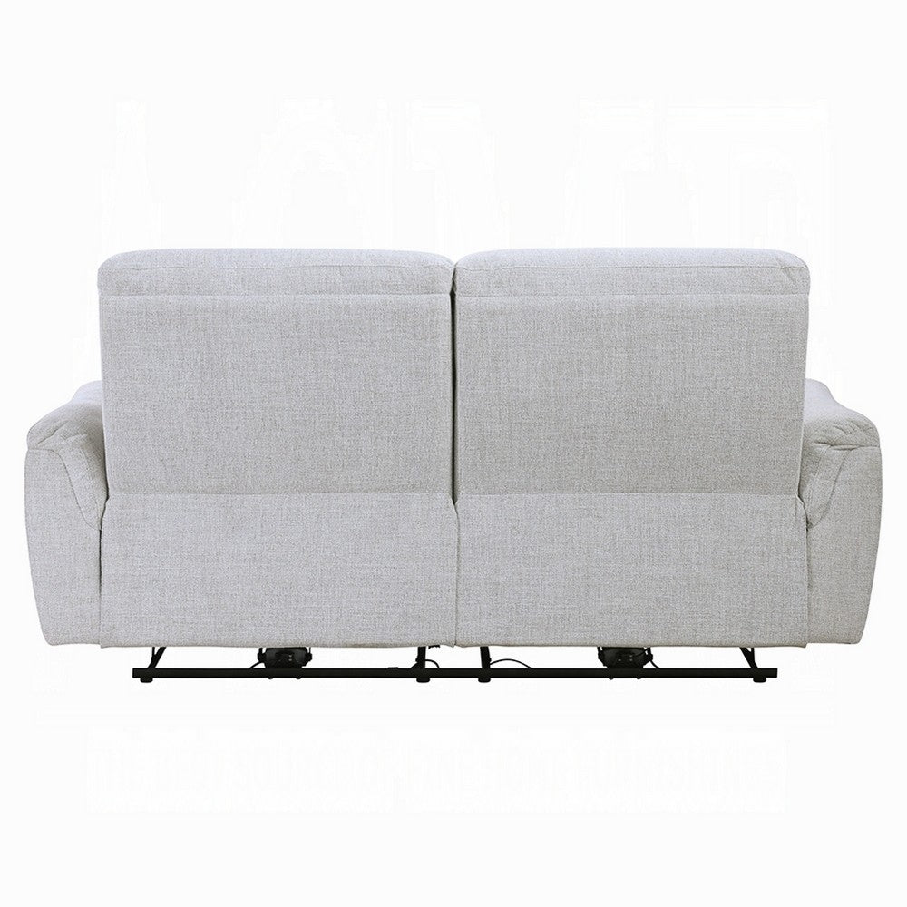 Tres Power Motion Recliner Sofa with USB Port | 2 Seater | Gray Chenille