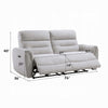 Tres Power Motion Recliner Sofa with USB Port | 2 Seater | Gray Chenille
