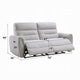 Tres Power Motion Recliner Sofa with USB Port | 2 Seater | Gray Chenille