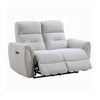 Tres Power Motion Recliner Loveseat with USB Port | Foam Fill Gray Chenille