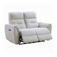 Tres Power Motion Recliner Loveseat with USB Port | Foam Fill Gray Chenille