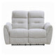 Tres Power Motion Recliner Loveseat with USB Port | Foam Fill Gray Chenille