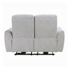 Tres Power Motion Recliner Loveseat with USB Port | Foam Fill Gray Chenille
