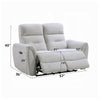 Tres Power Motion Recliner Loveseat with USB Port | Foam Fill Gray Chenille