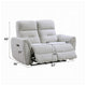 Tres Power Motion Recliner Loveseat with USB Port | Foam Fill Gray Chenille