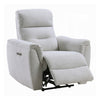 Tres Power Motion Recliner Chair with USB Port | Foam Fill Gray Chenille