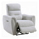 Tres Power Motion Recliner Chair with USB Port | Foam Fill Gray Chenille