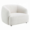 Luci Accent Barrel Chair | Foam Fill Cushions | Shimmer White Chenille