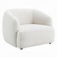 Luci Accent Barrel Chair | Foam Fill Cushions | Shimmer White Chenille