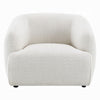 Luci Accent Barrel Chair | Foam Fill Cushions | Shimmer White Chenille