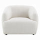 Luci Accent Barrel Chair | Foam Fill Cushions | Shimmer White Chenille