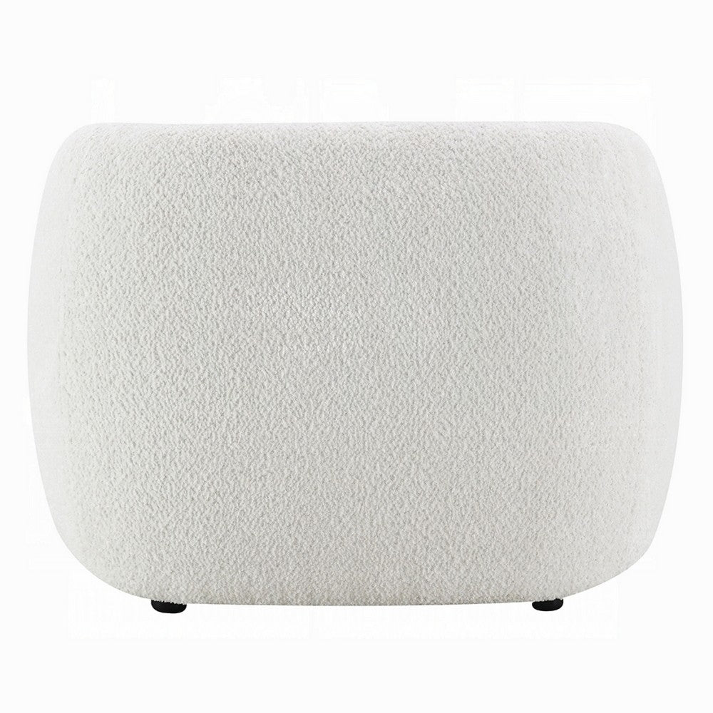 Luci Accent Barrel Chair | Foam Fill Cushions | Shimmer White Chenille