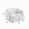 Luci Accent Barrel Chair | Foam Fill Cushions | Shimmer White Chenille