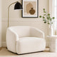 Luci Accent Barrel Chair | Foam Fill Cushions | Shimmer White Chenille