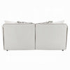 Yoda Loveseat with 4 Pillows | Foam Beige Chenille | Brown Trim | 73"