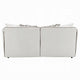 Yoda Loveseat with 4 Pillows | Foam Beige Chenille | Brown Trim | 73"