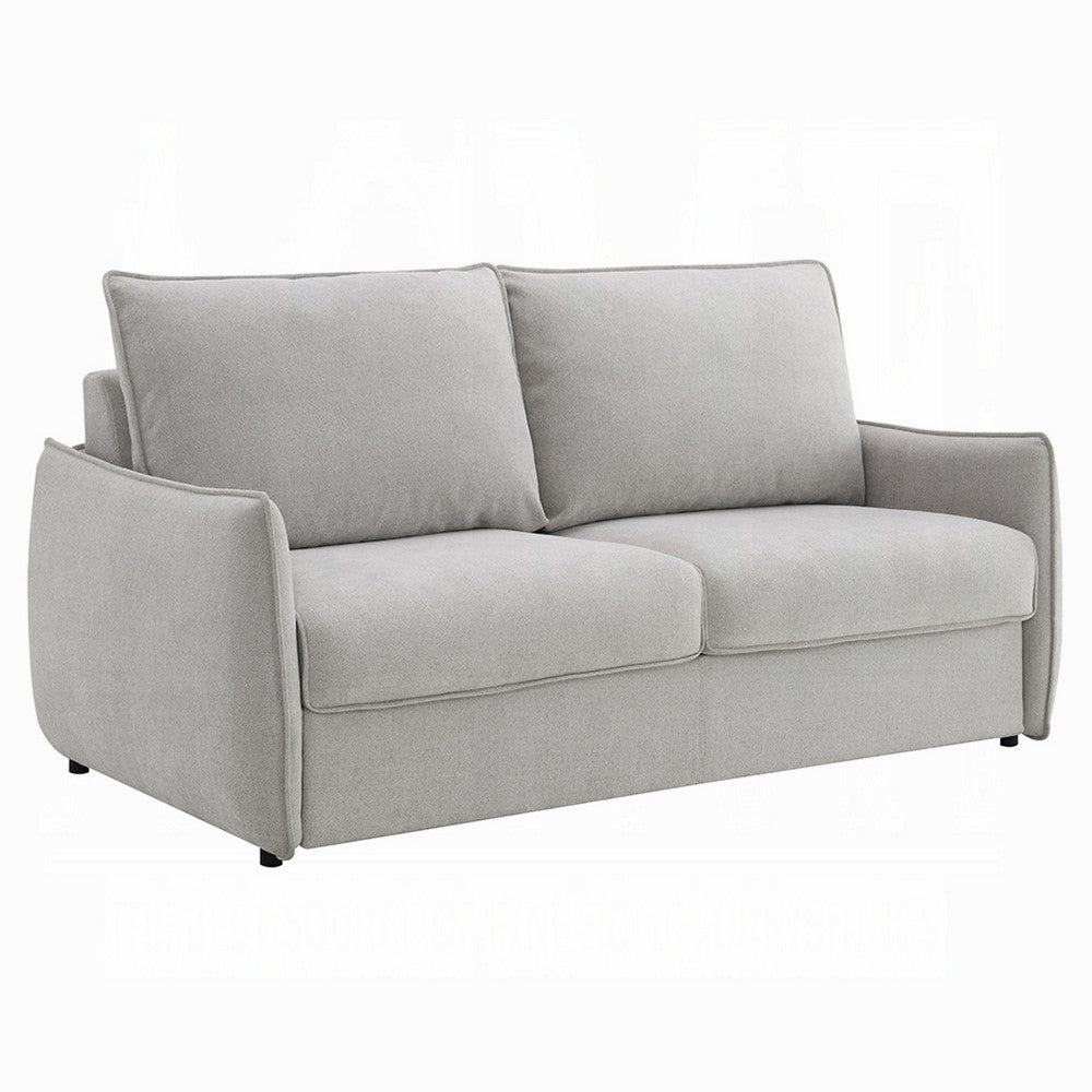 Jona Folding Back Sofa with Sleeper | Memory Foam Mattress | Beige Chenille