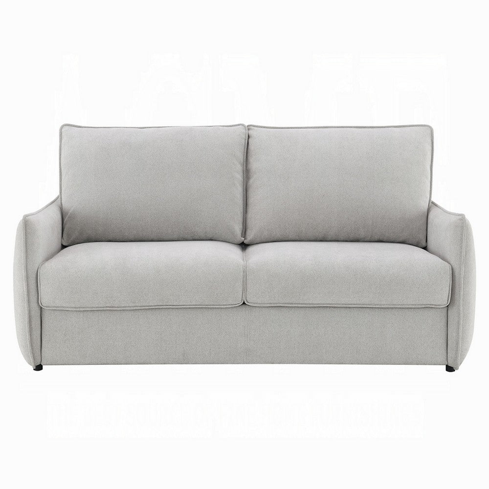 Jona Folding Back Sofa with Sleeper | Memory Foam Mattress | Beige Chenille