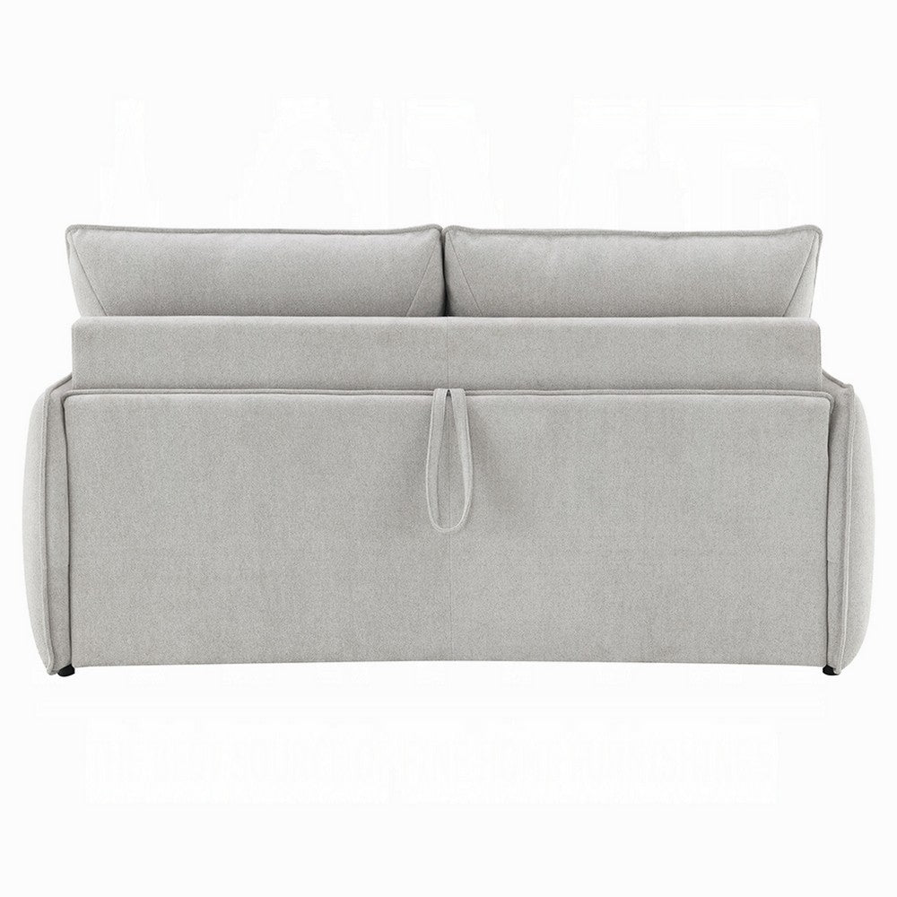 Jona Folding Back Sofa with Sleeper | Memory Foam Mattress | Beige Chenille