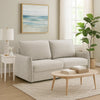 Jona Folding Back Sofa with Sleeper | Memory Foam Mattress | Beige Chenille