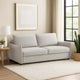 Jona Folding Back Sofa with Sleeper | Memory Foam Mattress | Beige Chenille