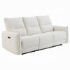Lali Power Motion Recliner Sofa with USB Port | 3 Seater | Cream Chenille