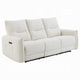 Lali Power Motion Recliner Sofa with USB Port | 3 Seater | Cream Chenille