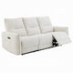 Lali Power Motion Recliner Sofa with USB Port | 3 Seater | Cream Chenille